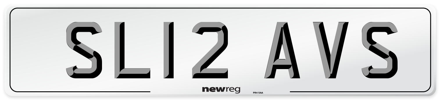 SL12 AVS Number Plate from New Reg